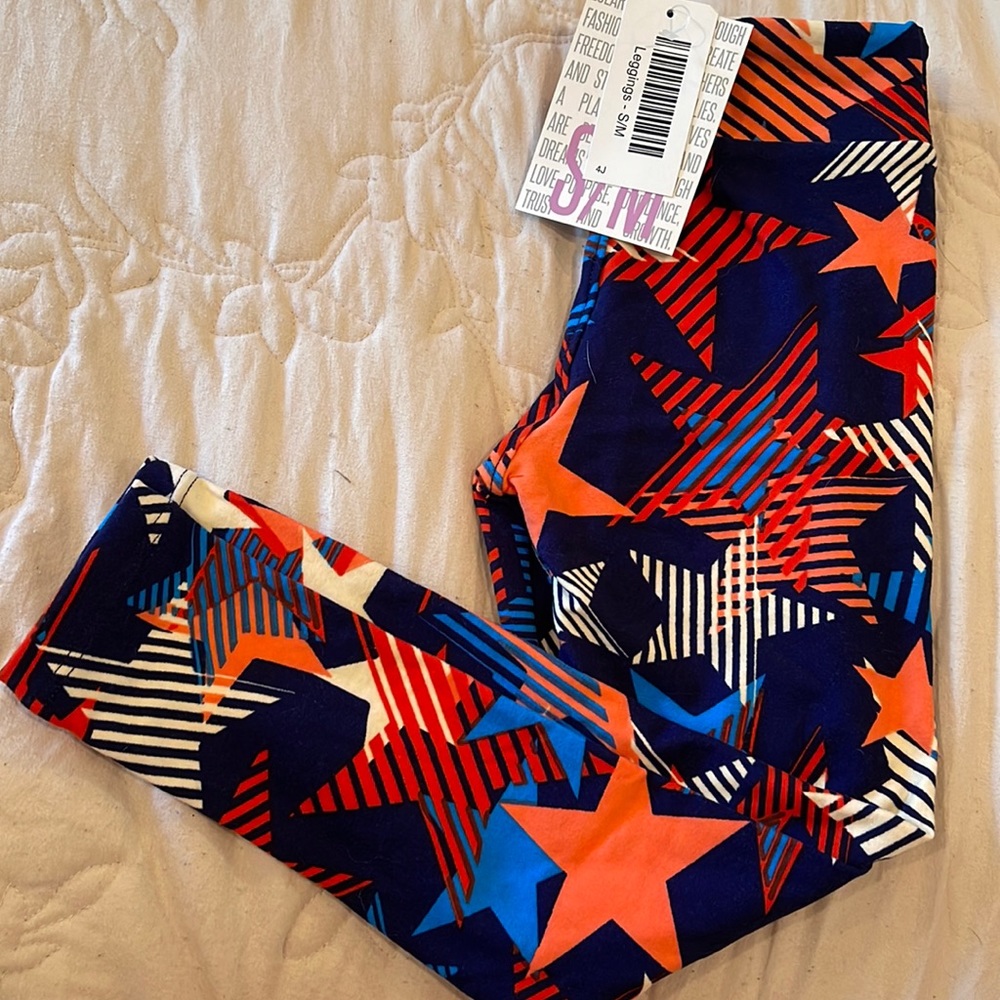 Lularoe kids leggings size S/M. Yoga waistband, buttery soft. New with tags.